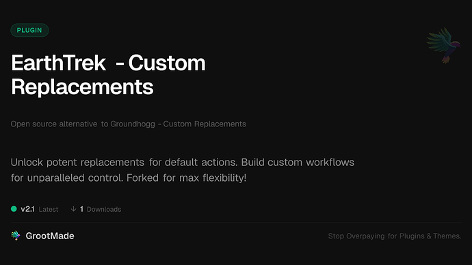 EarthTrek -  Custom Replacements