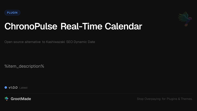 ChronoPulse Real-Time Calendar