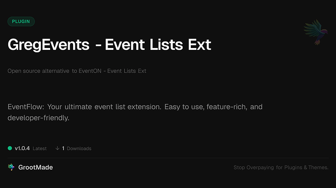 GregEvents - Event Lists Ext