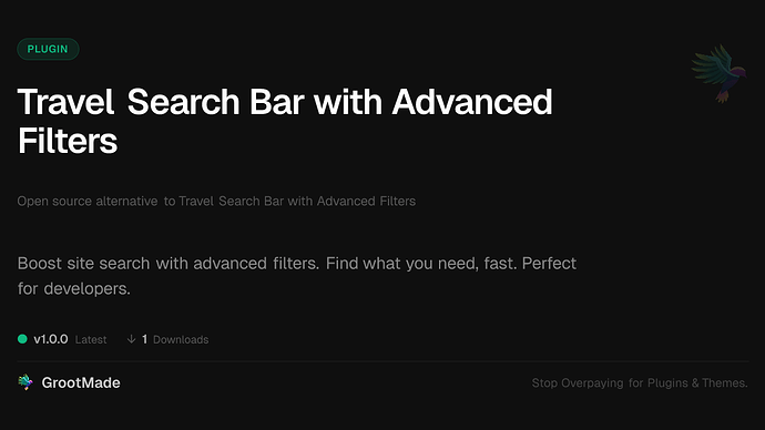 Travel Search Bar with Advanced Filters