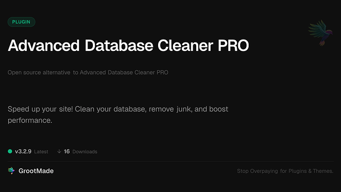 Advanced Database Cleaner PRO