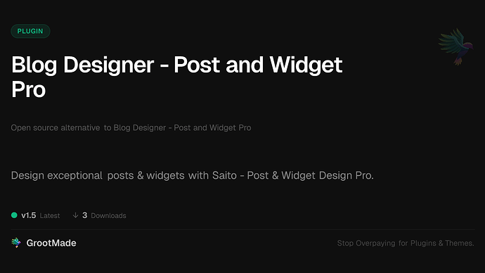Blog Designer - Post and Widget Pro