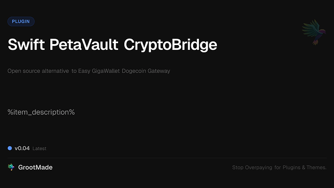 Swift PetaVault CryptoBridge