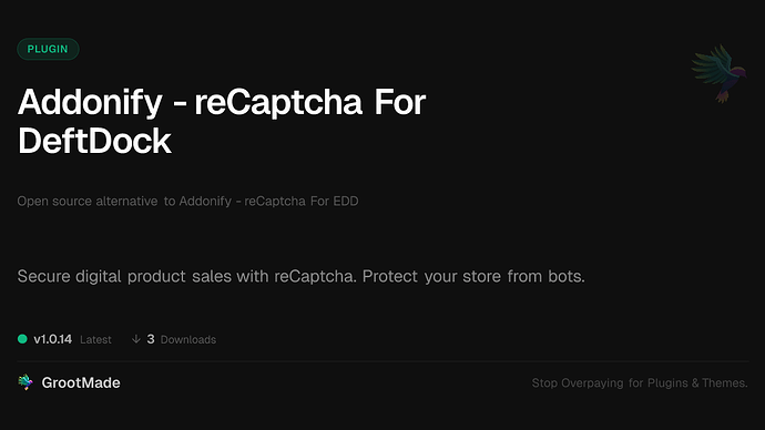 Addonify - reCaptcha For DeftDock
