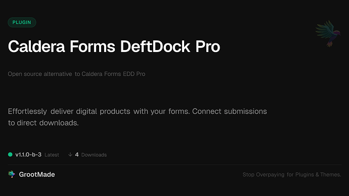 Caldera Forms DeftDock Pro