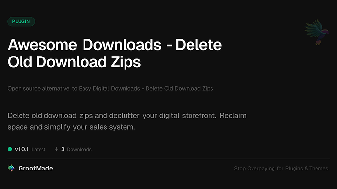 Awesome Downloads - Delete Old Download Zips