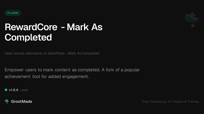 RewardCore - Mark As Completed