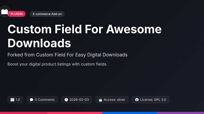 Custom Field For Awesome Downloads