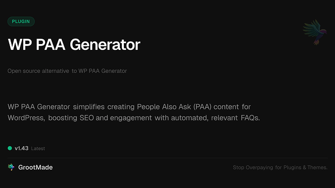 WP PAA Generator