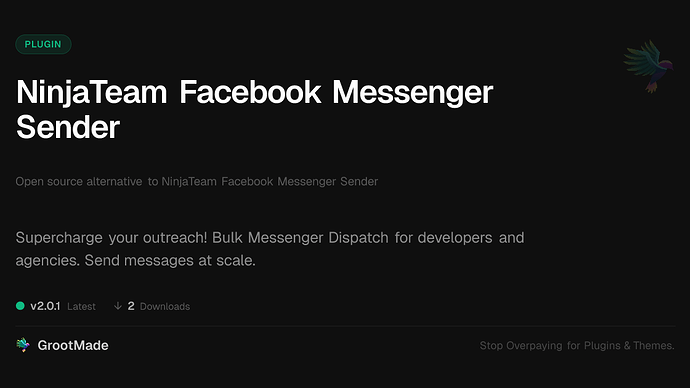 NinjaTeam Facebook Messenger Sender