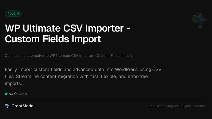 WP Ultimate CSV Importer - Custom Fields Import