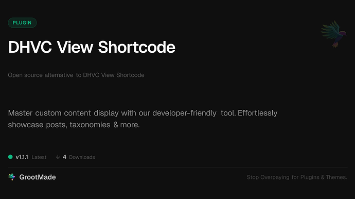 DHVC View Shortcode