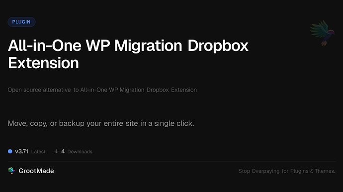 All-in-One WP Migration Dropbox Extension