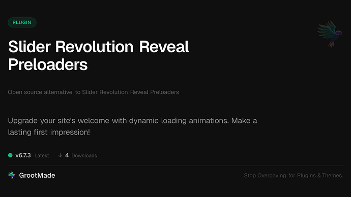Slider Revolution Reveal Preloaders