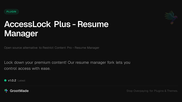AccessLock Plus - Resume Manager