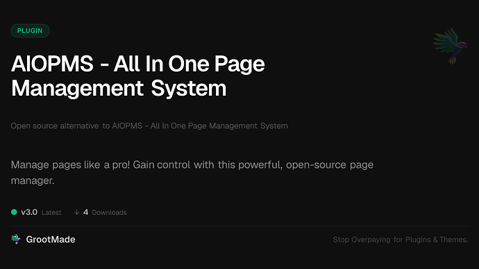 AIOPMS - All In One Page Management System