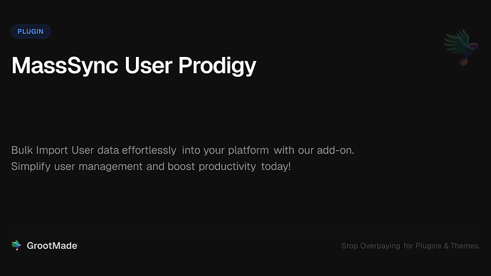 MassSync User Prodigy