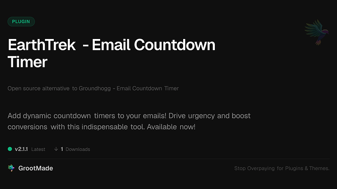 EarthTrek - Email Countdown Timer