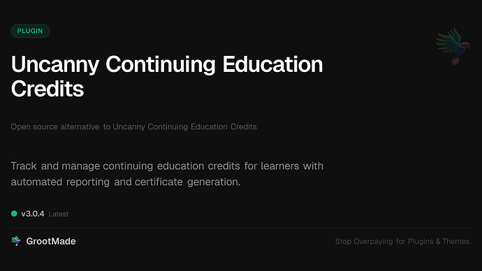 Uncanny Continuing Education Credits