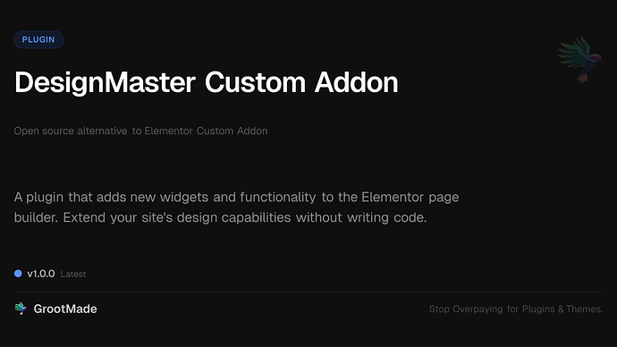 DesignMaster Custom Addon