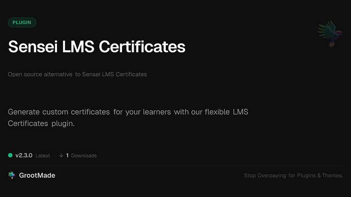 Sensei LMS Certificates