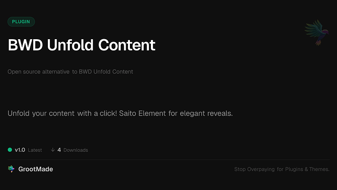 BWD Unfold Content