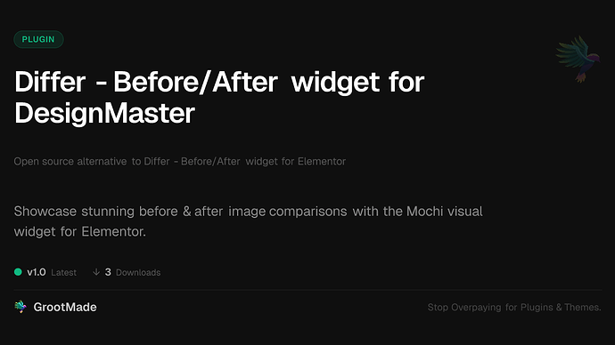 Differ - Before/After widget for DesignMaster