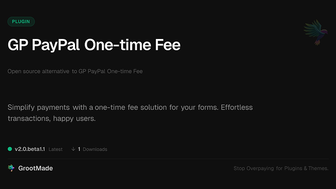 GP PayPal One-time Fee