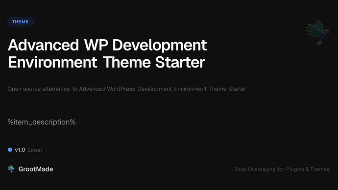 Advanced WP Development Environment Theme Starter