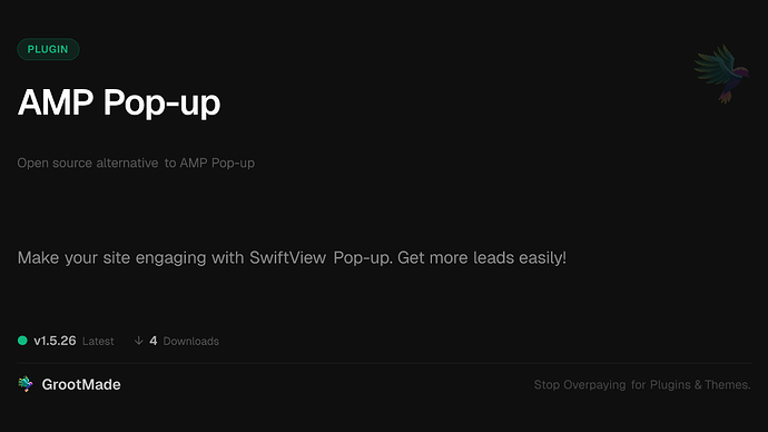 AMP Pop-up