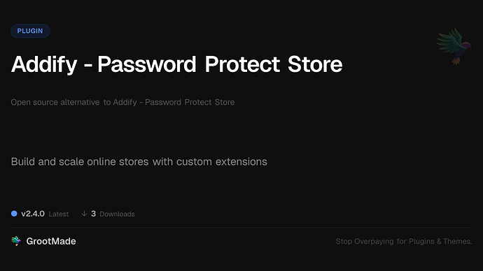 Addify - Password Protect Store