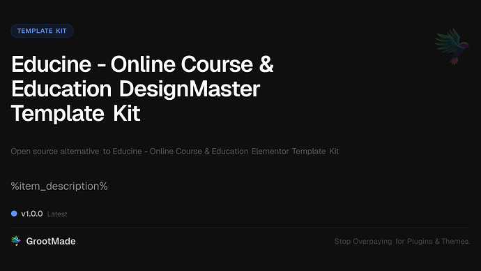 Educine - Online Course & Education DesignMaster Template Kit
