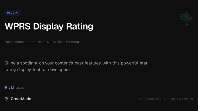 WPRS Display Rating