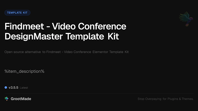 Findmeet - Video Conference DesignMaster Template Kit
