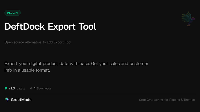 DeftDock Export Tool