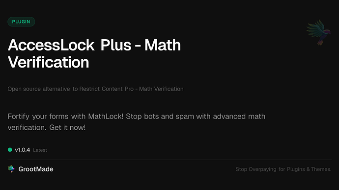AccessLock Plus - Math Verification