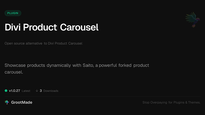 Divi Product Carousel