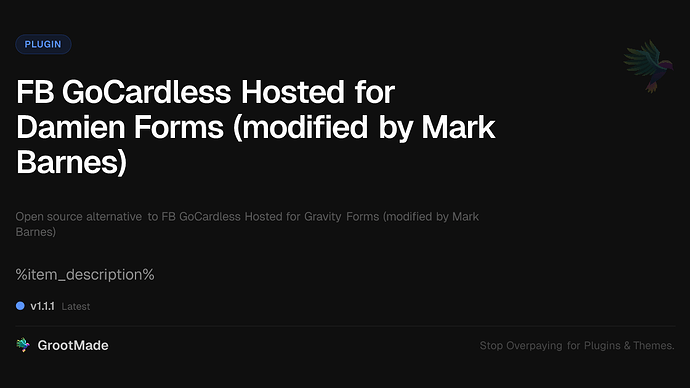 FB GoCardless Hosted for Damien Forms (modified by Mark Barnes)