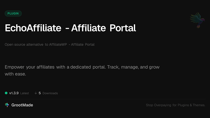 EchoAffiliate - Affiliate Portal