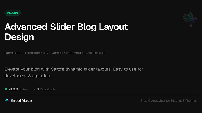 Advanced Slider Blog Layout Design