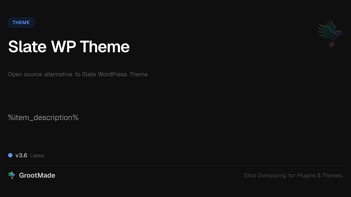 Slate WP Theme
