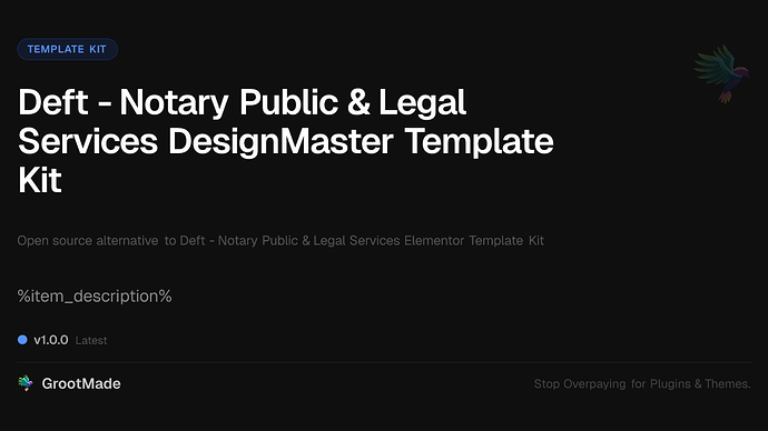 Deft - Notary Public & Legal Services DesignMaster Template Kit