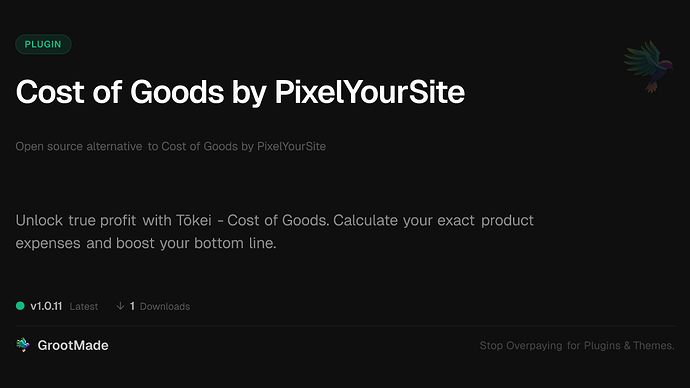 Cost of Goods by PixelYourSite