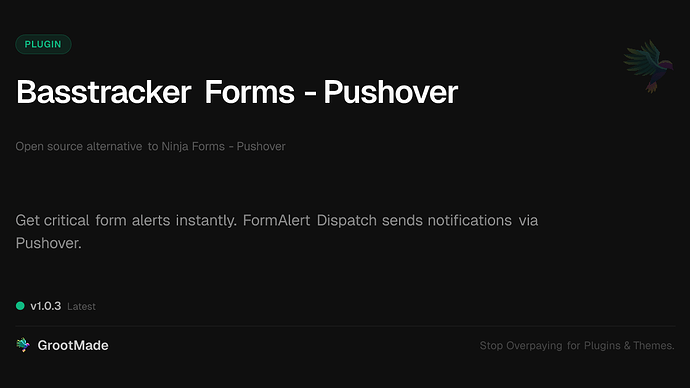 Basstracker Forms - Pushover