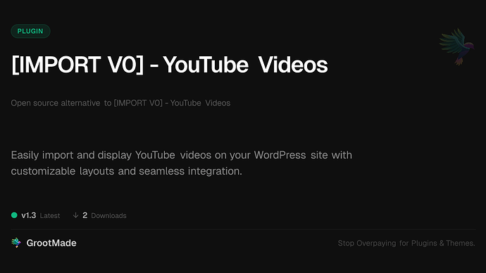 [IMPORT V0] - YouTube Videos