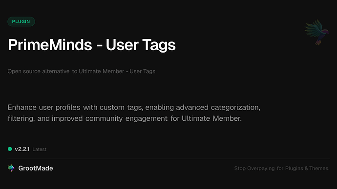 PrimeMinds - User Tags