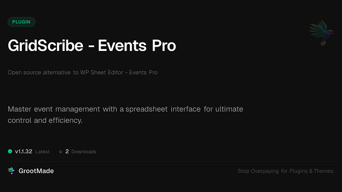 GridScribe - Events Pro
