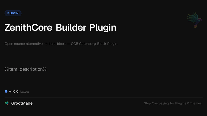 ZenithCore Builder Plugin