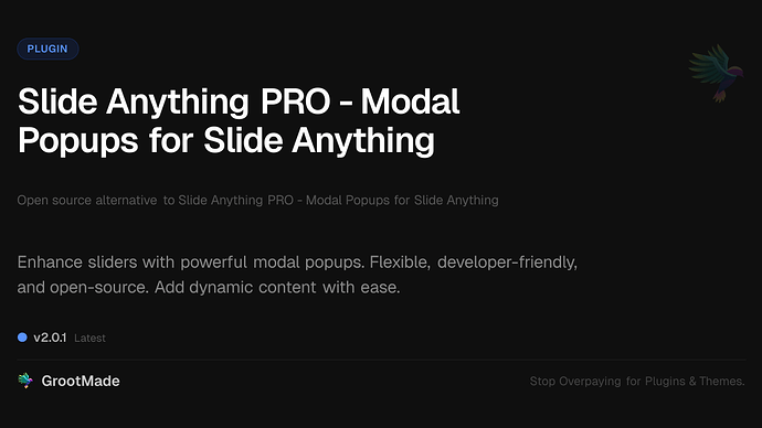 Slide Anything PRO - Modal Popups for Slide Anything