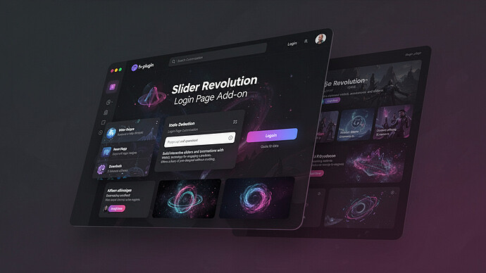 Slider Revolution Login Page Add-on